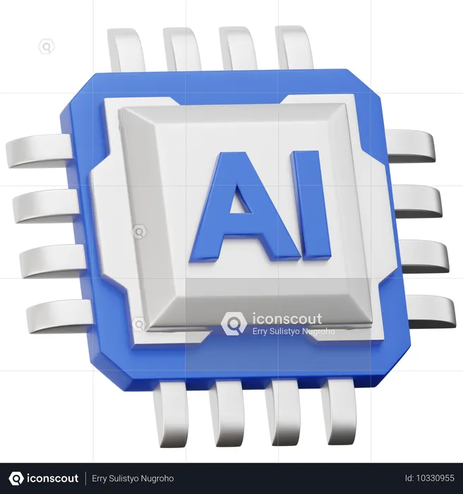 AI Chip  3D Icon