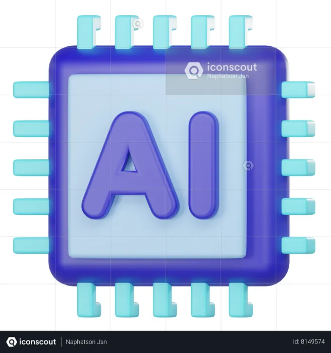 Ai chip  3D Icon