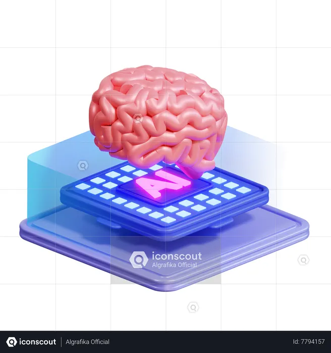 Tener chip cerebral  3D Icon