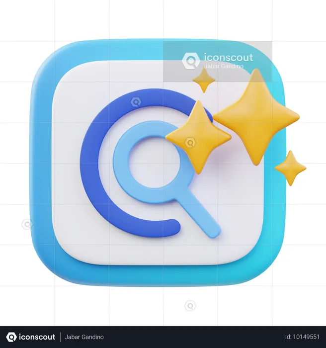 Cercle d'IA pour rechercher  3D Icon