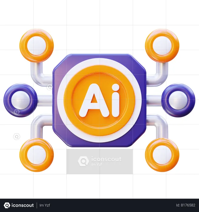 Ai Circuit  3D Icon