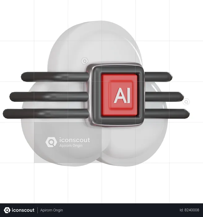 Nuvem de IA  3D Icon