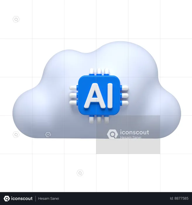 Ai Cloud  3D Icon