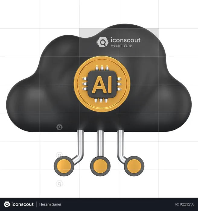 Ai Cloud  3D Icon