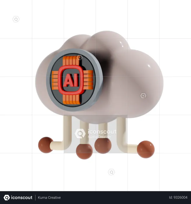 Ai Cloud  3D Icon