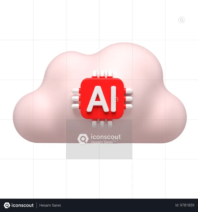 Ai Cloud  3D Icon
