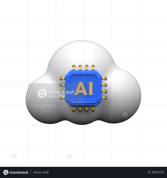 Ai Cloud  3D Icon