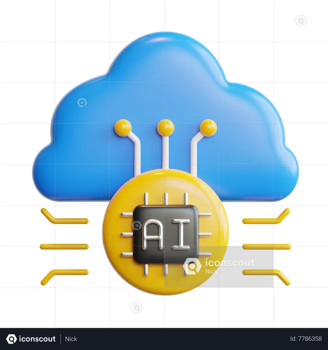 Ai Cloud  3D Icon