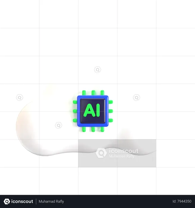 Ai cloud  3D Icon
