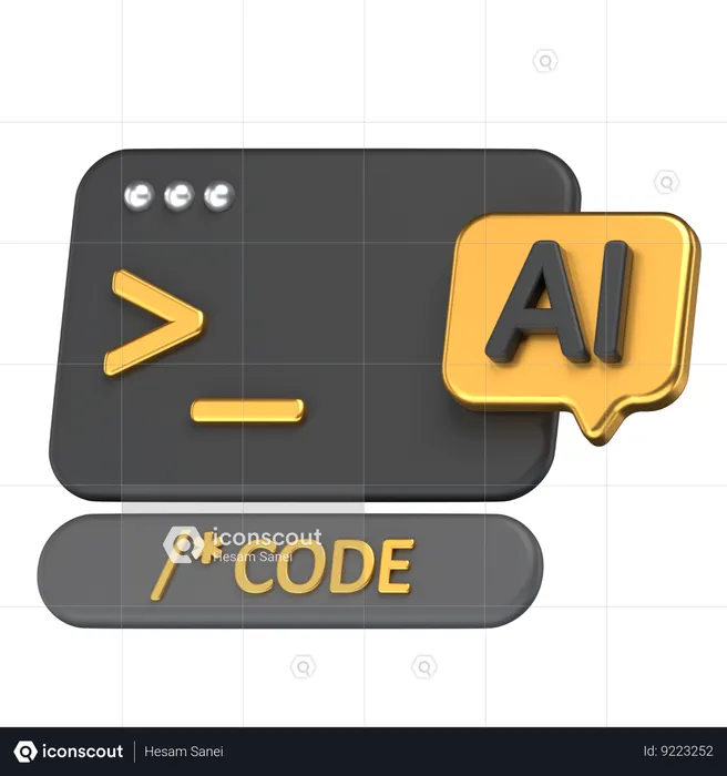 Ai Code  3D Icon