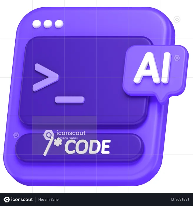 Ai Code  3D Icon