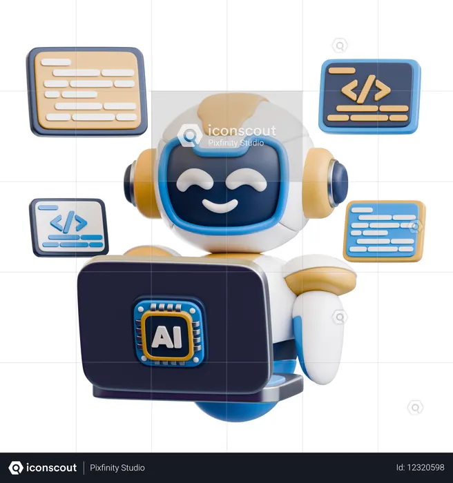 Ai Coding  3D Icon
