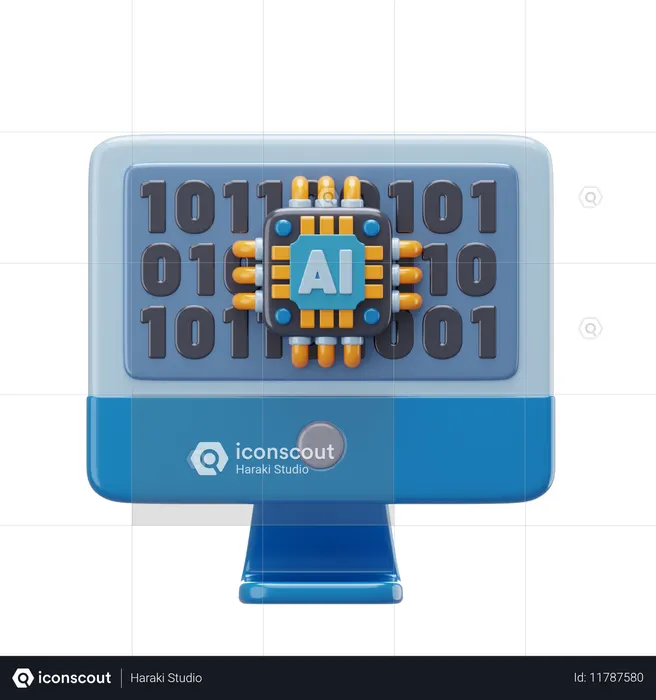 Ai Computer  3D Icon