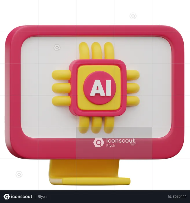 Ai Computer  3D Icon