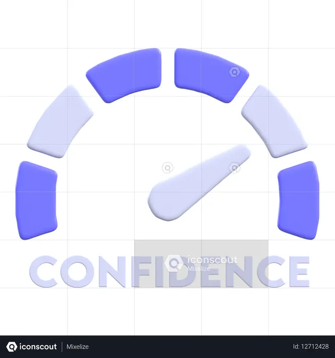 AI信頼度メーター  3D Icon