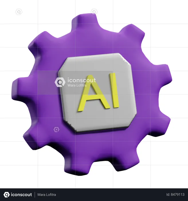 Configurações de IA  3D Icon