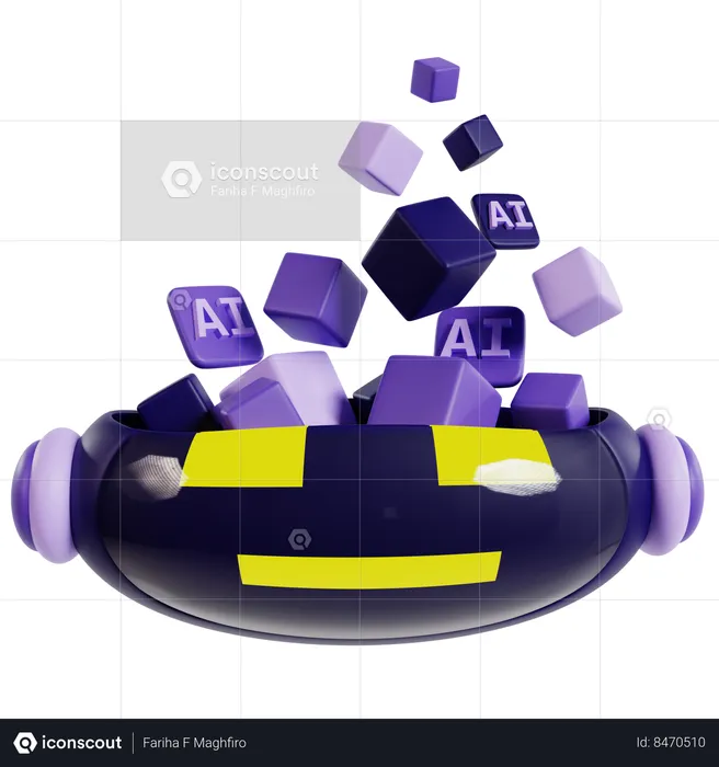 Ai cubes  3D Icon