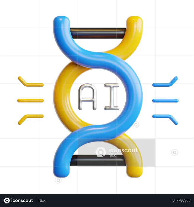 Ai Dna  3D Icon