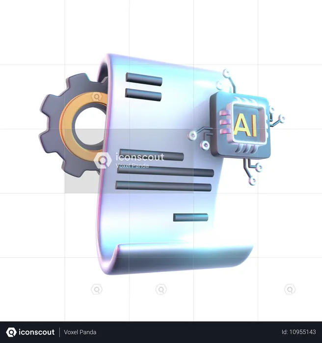 Ai Document  3D Icon