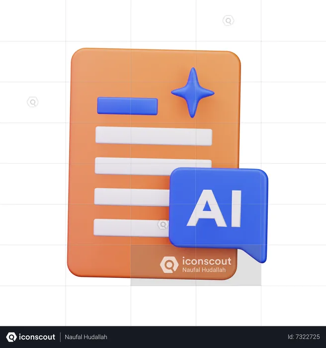 Ai Document  3D Icon