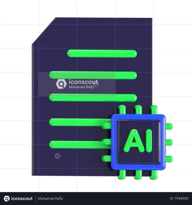 Ai Document  3D Icon