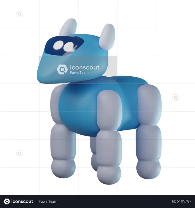 Ai Dog  3D Icon