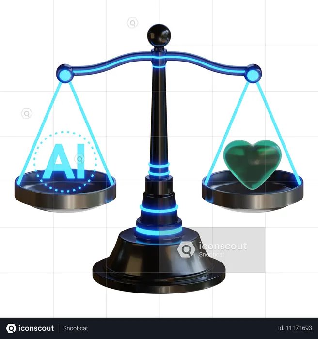 AI Ethical Decision Making  3D Icon