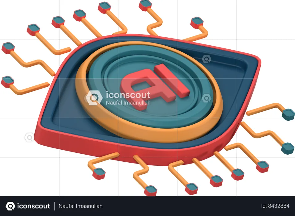 Ai Eye  3D Icon