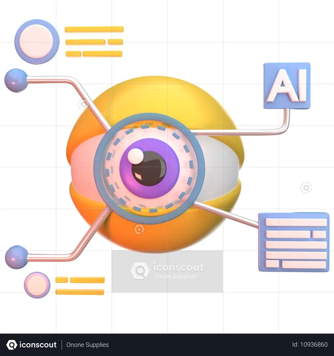 Ai Eye Screening  3D Icon