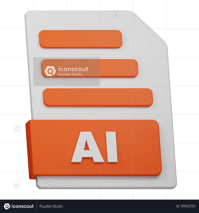 AI File  3D Icon