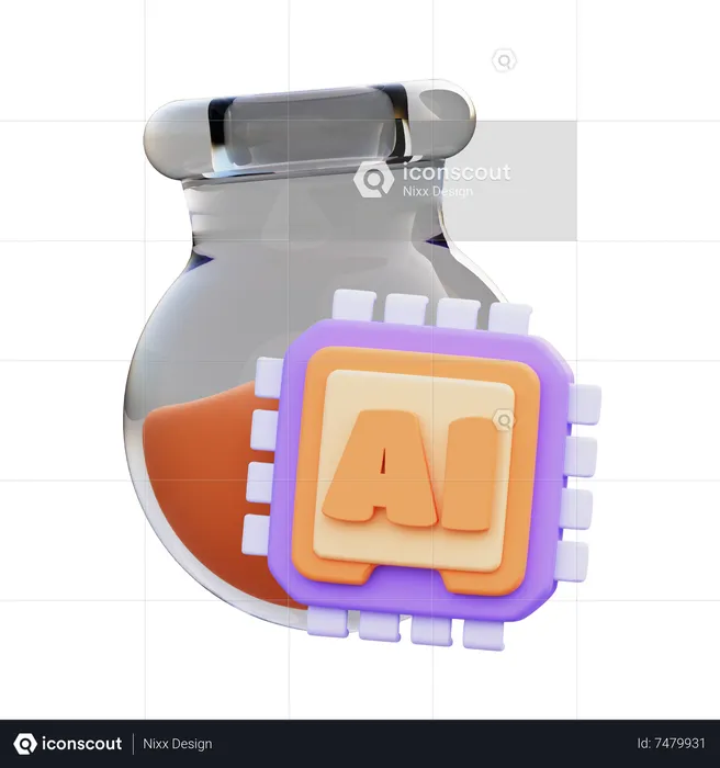 Frasco ai  3D Icon