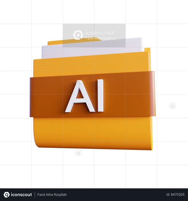 Ai Folder  3D Icon