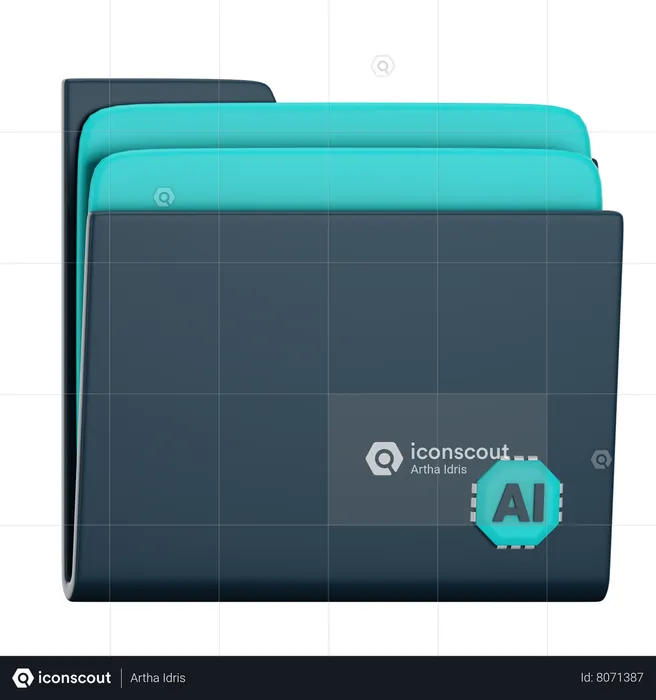 Ai Folder  3D Icon