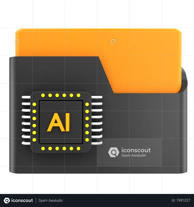 Ai Folder  3D Icon