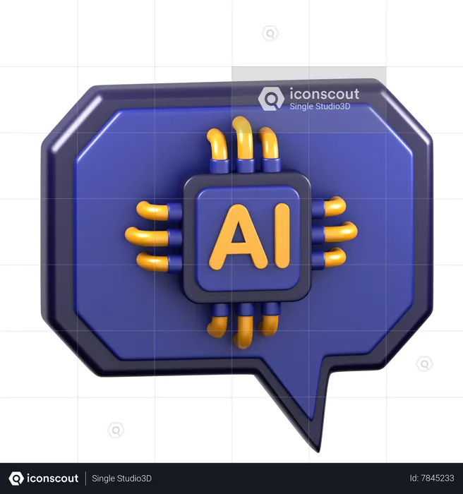 Chat de IA  3D Icon