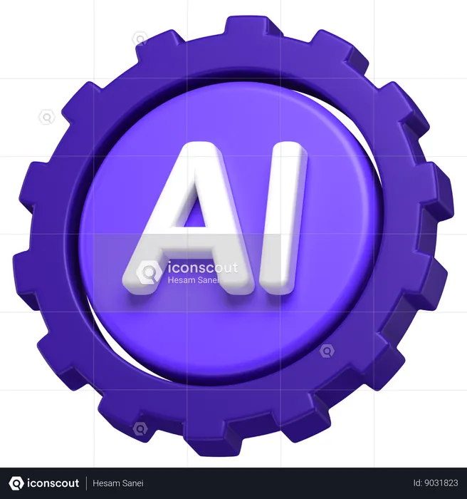 Ai Gear  3D Icon