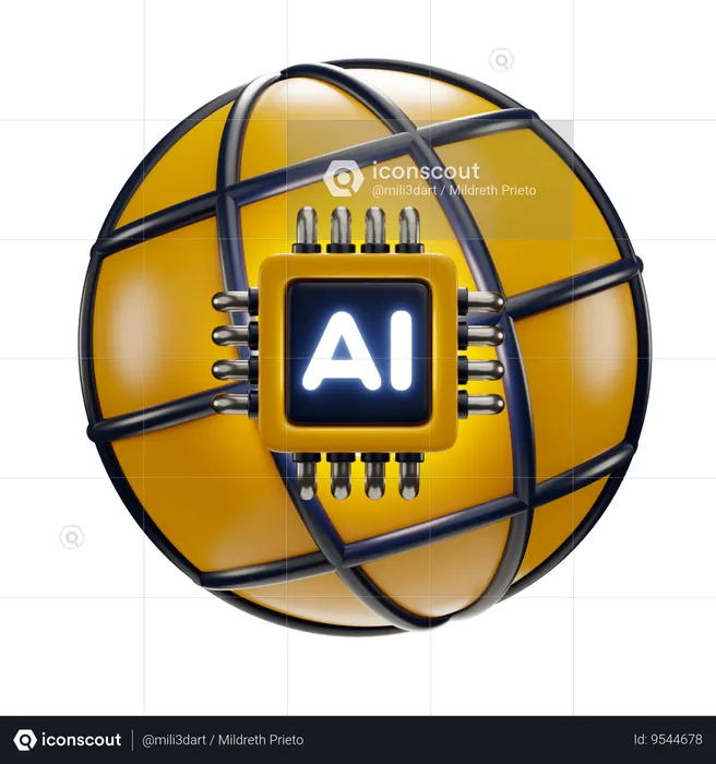 Tener globo  3D Icon