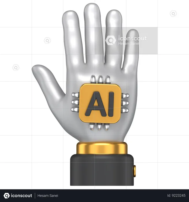 Ai Hand  3D Icon