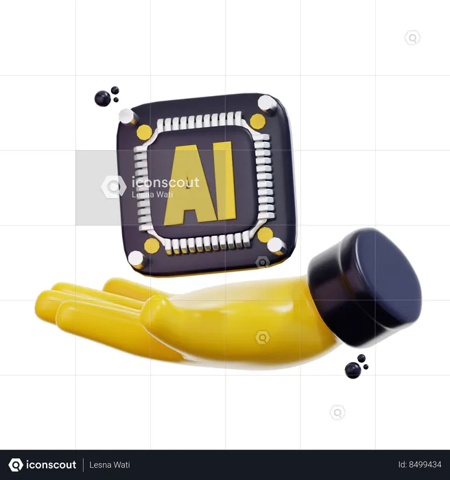 Ai Hand  3D Icon