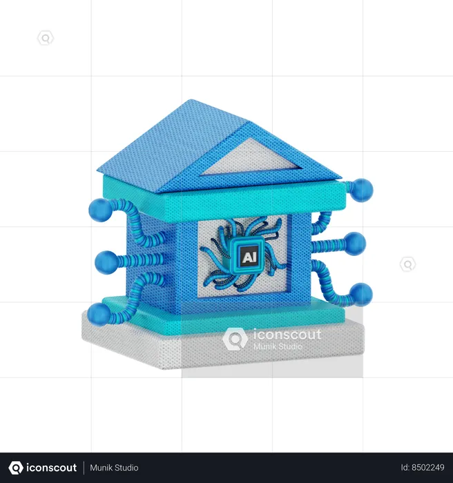 Ai home  3D Icon