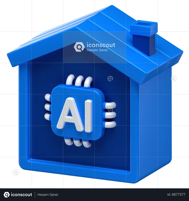 Ai Home  3D Icon