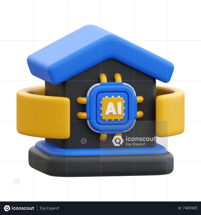 Ai Home  3D Icon