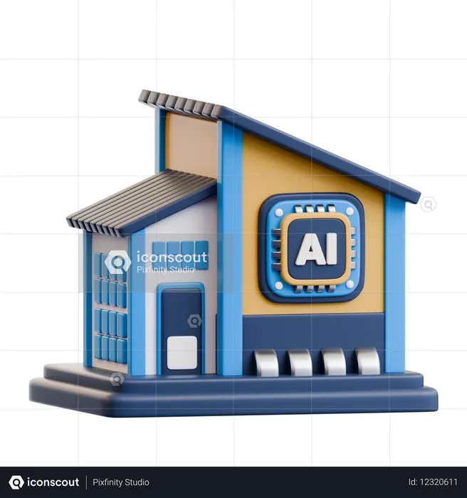Ai Home  3D Icon
