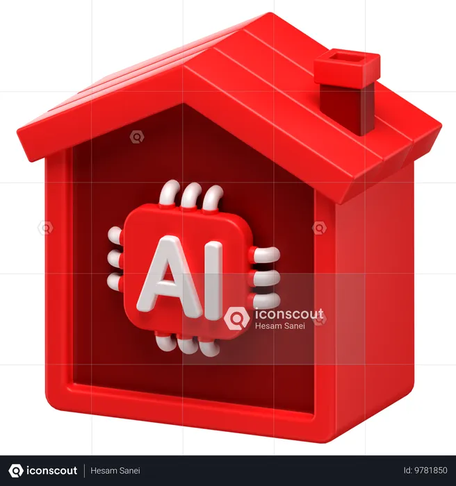 Ai House  3D Icon