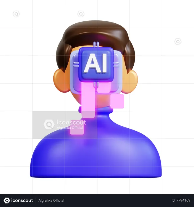 Ai Human  3D Icon