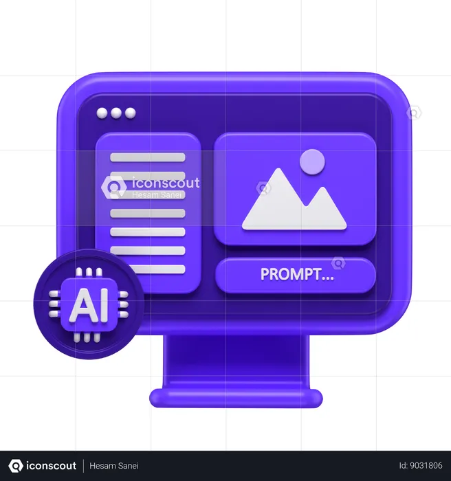 Ai image  3D Icon