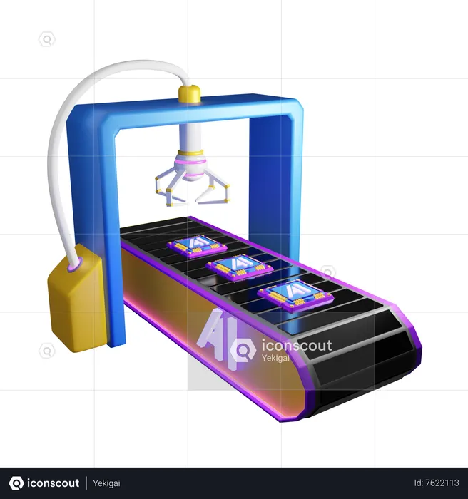 Industrie de l'IA  3D Icon