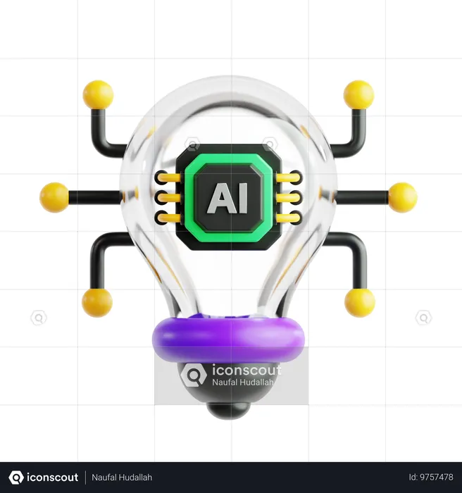 Innovación de IA  3D Icon