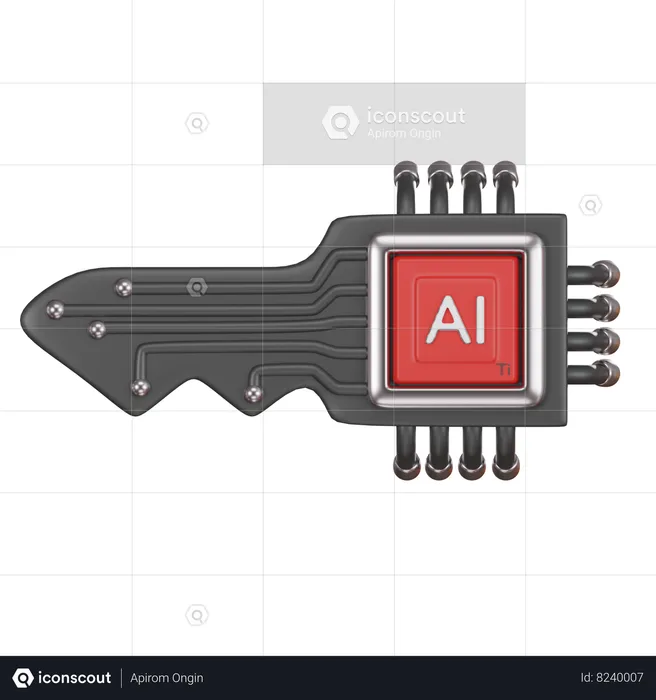 Ai Key  3D Icon