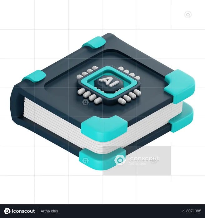 Ai Learning Book  3D Icon